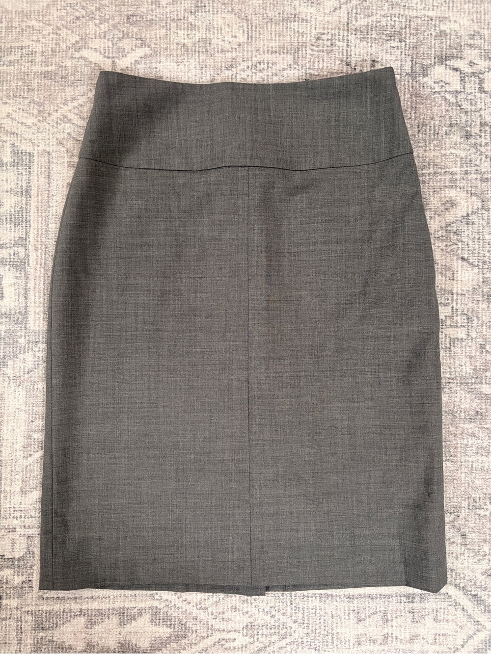 Banana Republic Italian Wool Stretch Gray Pencil Skirt Size 4 Lined